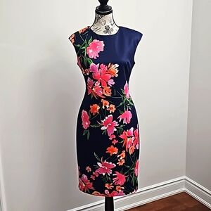Vince Camuto floral sleeveless dress size 8